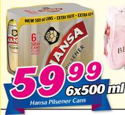 Hansa Pilsener Cans-6x500ml