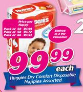 Huggies Dry Comfort Disposable Nappies-Each