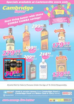 Cambridge Liquor Carletonville : August Mid Month (9 Aug - 21 Aug 2018), page 1