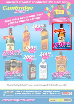 Cambridge Liquor Carletonville : August Mid Month (9 Aug - 21 Aug 2018), page 1