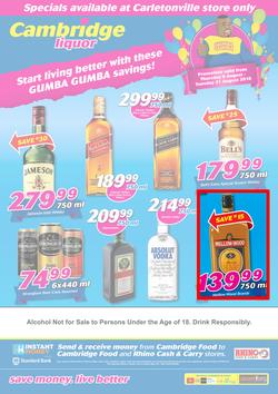 Cambridge Liquor Carletonville : August Mid Month (9 Aug - 21 Aug 2018), page 1