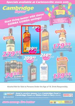 Cambridge Liquor Carletonville : August Mid Month (9 Aug - 21 Aug 2018), page 1