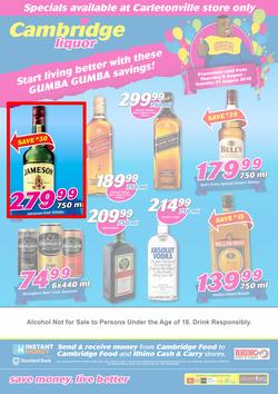 Cambridge Liquor Carletonville : August Mid Month (9 Aug - 21 Aug 2018), page 1