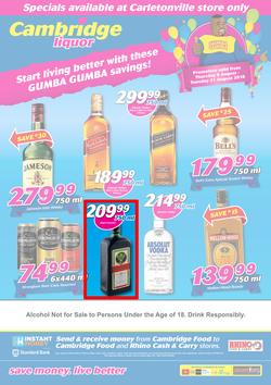 Cambridge Liquor Carletonville : August Mid Month (9 Aug - 21 Aug 2018), page 1
