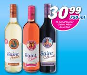 St Anna/Claire Celine Wine Assorted-750ml Each