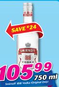 Smirnoff 1818 Vodka (Original Only)-750ml