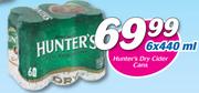 Hunter's Dry Cider Cans-6x440ml