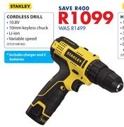 Stanley Cordless Drill STCD108 182