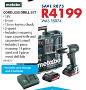 Metabo Cordless Drill Set SB18LT