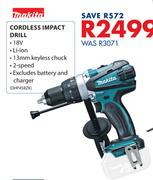 Makita Cordless Impact Drill DHP458ZK