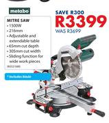 Metabo 1500W Mitre Saw KGS216M