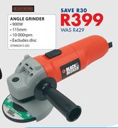 Black & Decker 900W Angle Grinder STAKG915-QS