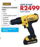 Dewalt Cordless Hammer Drill Includes Charger & 2 Batteries DCD77652-ZA