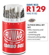 Ruwag 18 Piece Drill Bit Set