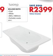 Luximo Milano Bath-800 x 1800mm