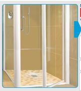 Origin Shower Door(Pivot Obscure/Natural)-900mm