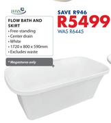 WHS Flow Bath & Skirt-1720 x 800 x 590mm
