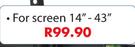 Ellies Wall Mount TV Bracket For Screen 14"-43"