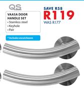 QS Vaasa Door Handle Set-Per Pair