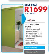 Slide n Space Styla Sliding Door-890 x 2070mm