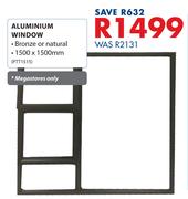 Aluminium Window (Bronze Or Natural)-1500 x 1500mm