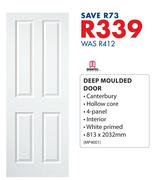 Doortec Deep Moulded Door-813 x 2032mm