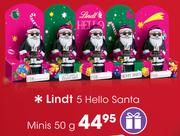 Lindt 5 Hello Santa Minis-50g