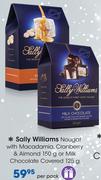 Sally Williams Nougat With Macadamia, Cranberry &Almond 150g Or Milk Chocolate Covered 125g Per Pack