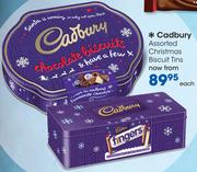 Cadbury Assorted Christmas Biscuit Tins-Each