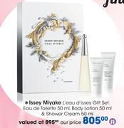 Issey Miyake L'eau D'issey Gift Set: Eau De Toilette-50ml, Body Lotion-50ml & Shower Cream-50ml