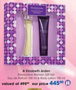 Elizabeth Arden Provocative Women Gift Set:Eau De Parfum-100ml & Body Lotion-100ml