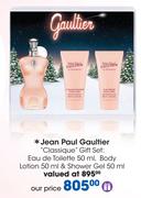 Jean Paul Gaultier Classique Gift Set: Eau De Toilette-50ml, Body Lotion-50ml & Shower Gel-50ml