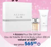 Azzaro Pour Elle Gift Set: Eau De Toilette 50ml & Body Lotion 200ml