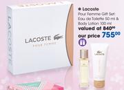 Lacoste Pour Femme Gift Set: Eau De Toilette 50ml & Body Lotion 100ml