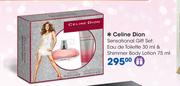 Celine Dion Sensational Gift Set: Eau De Toilette 30ml & Shimmer Body Lotion 75ml