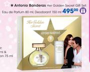 Antonio Banderas Her Golden Secret Gift Set: Eau De Parfum 80ml Deodorant 150ml