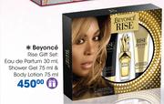 Beyonce Rise Gift Set: Eau De Parfum 30ml, Shower Gel 75ml & Body Lotion 75ml