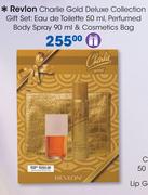 Revlon Charlie Gold Deluxe Collection Gift Set:Eau De Toilette-50ml