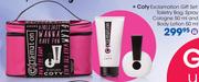 Coty Exclamation Gift Set:Toiletry Bag, Spray Cologne-50ml And Body Lotion-50ml