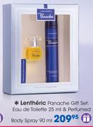 Lentheric Panache Gift Set: Eau De Toilette 25ml & Perfumed Body Spray 90ml