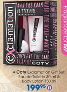 Coty Exclamation Gift Set:Eau De Toilette-30ml & Body Lotion-150ml