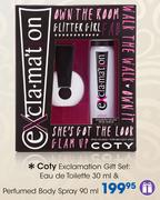 Coty Exclamation Gift Set:Eau De Toilette-30ml & Perfumed Body Spray-90ml