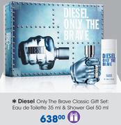 Diesel Only The Brave Classic Gift Set Eau De Toilette 35ml & Shower Gel 50ml