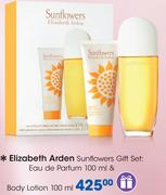 Elizabeth Arden Sunflowers Gift Set Eau De Parfum 100ml & Body Lotion 100ml