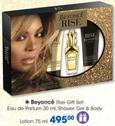 Beyonce Rise Gift Set Eau De Parfum 30ml, Shower Gel & Body Lotion 75ml
