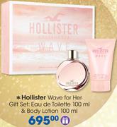 Hollister Wave For Her Gift Set Eau De Toilette 100ml & Body Lotion 100ml