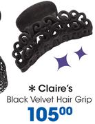 Claire's Black Velvet Hair Grip