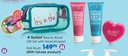 Sorbet Beauty Boost Gift Set With Heart-Shaped Nail Brush