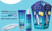 Sorbet Spa Escape Lazy Days Gift Set With Nail Buff