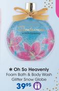 Oh So Heavenly Foam Bath & Body Wash Glitter Snow Globe